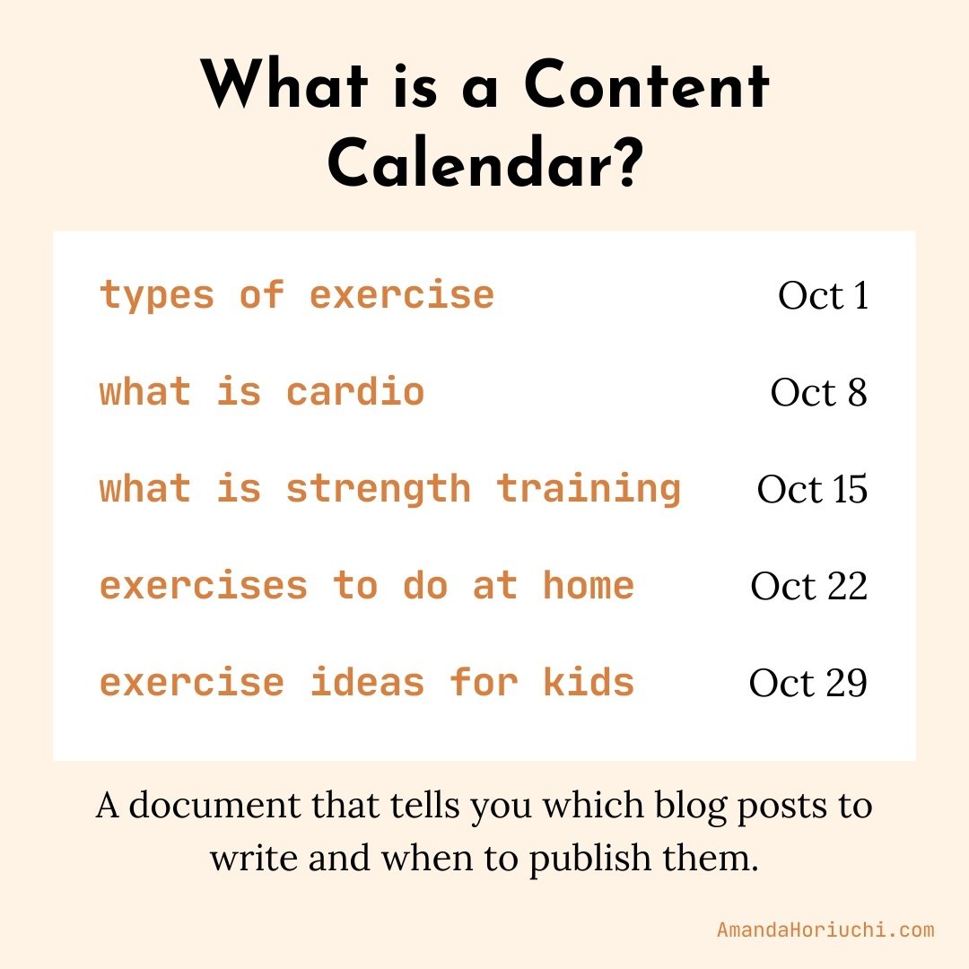 What is a Content Calendar